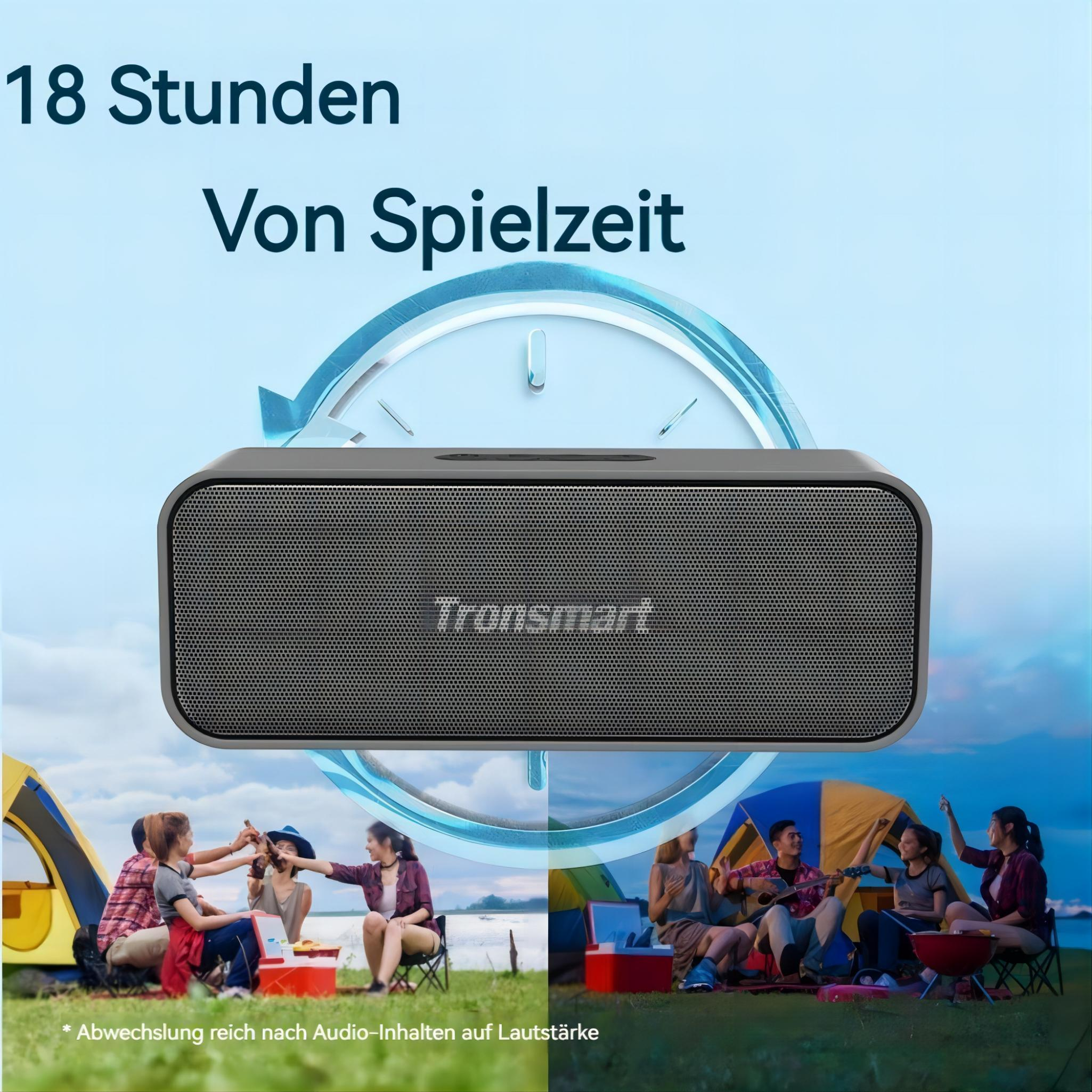 TRONSMART (Lautsprechersystem schwarz) Lautsprecher mini T2 (DE), Bluetooth