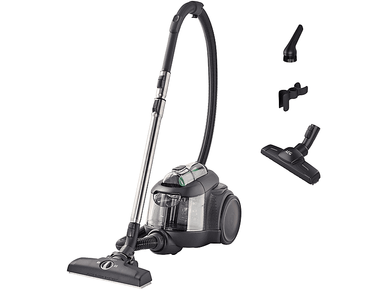 AEG AL 6 CI 2 ÖK Zylinder-Vakuum Staubsauger, maximale Leistung: 550 Watt, Black Recycled)
