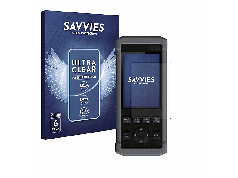 SAVVIES 6x klare Schutzfolie(für Launch Creader Series 5)