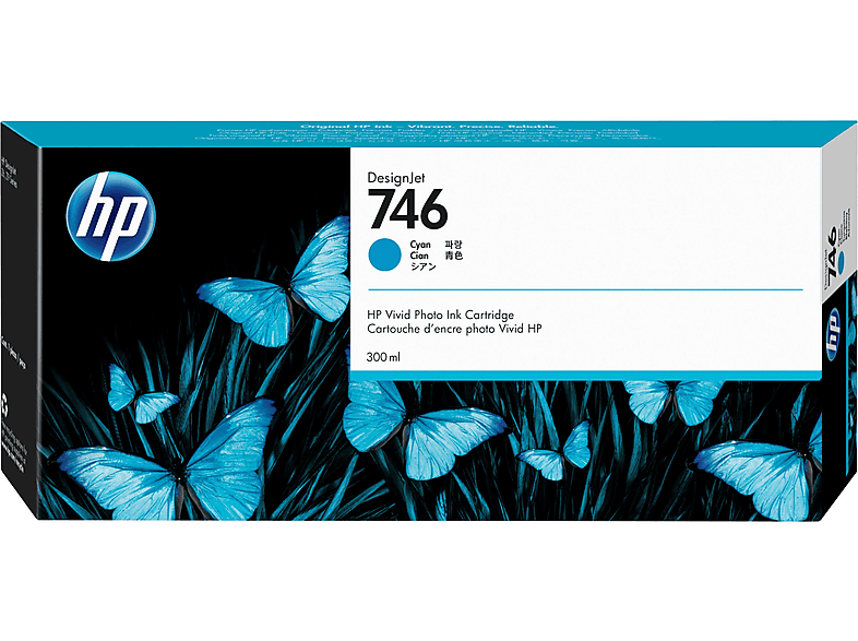 HP 746 cyan Tinte (P2V80A)