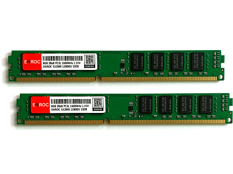 ENROC ERC410 16GB (2x8GB) DDR3L UDIMM Arbeitsspeicher 1600 RAM Kit MHz GB VLP 16 DDR3L