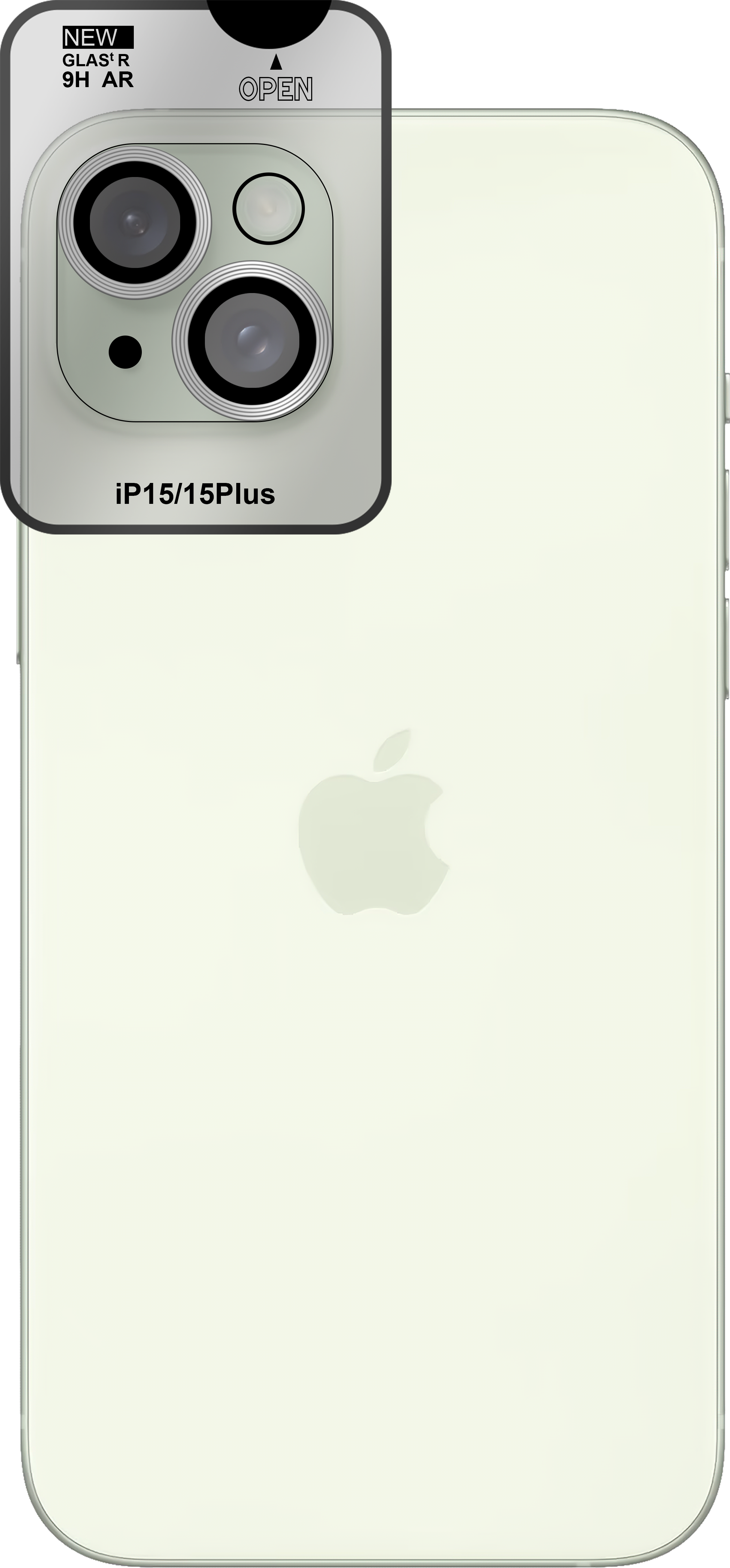 CAZY iPhone Schutzglass(für 15 Apple Displayschutz Plus)