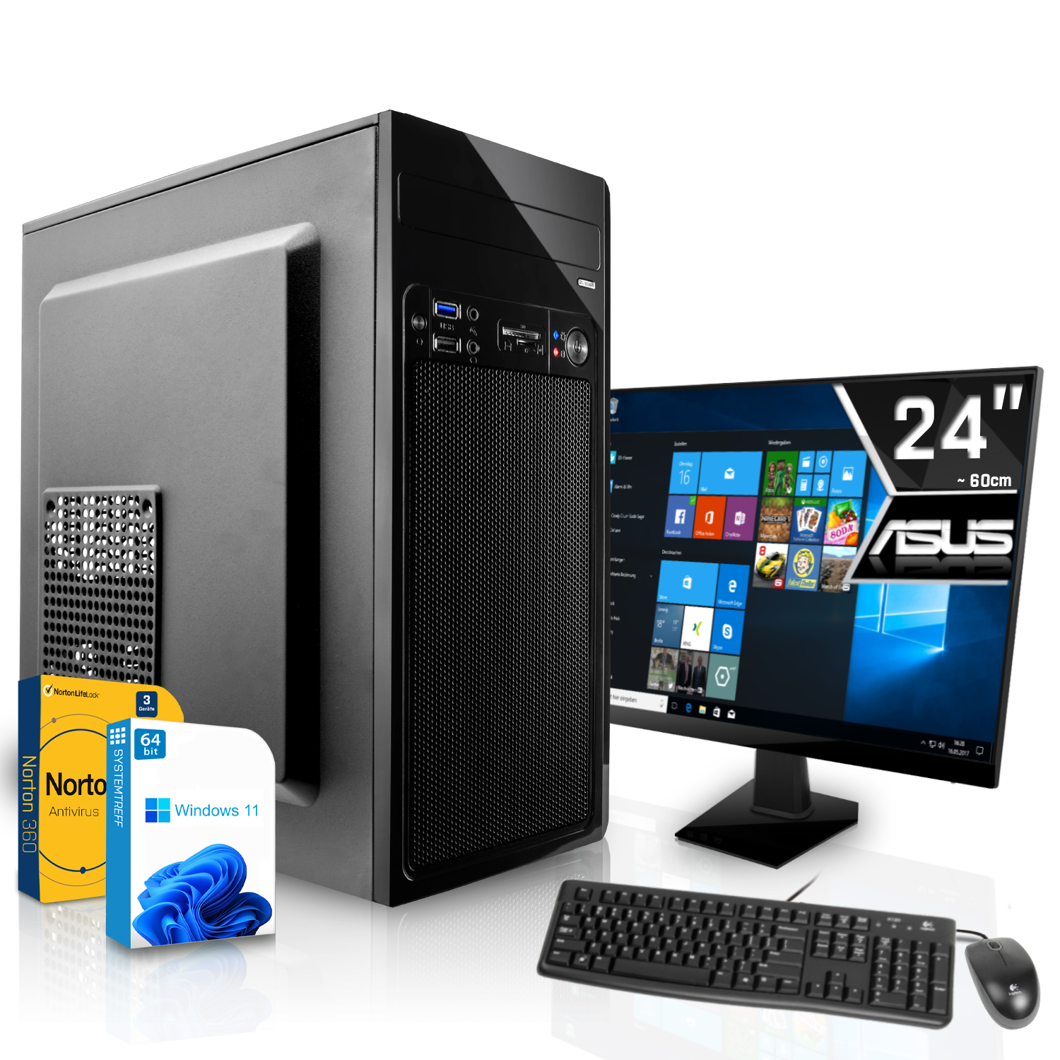 i3-13100, 16 Office Prozessor, Intel i3-13100 Core SYSTEMTREFF GB 730, UHD 64 Graphics 1000 GB Komplett mit Intel Komplett GB mSSD, RAM, PC