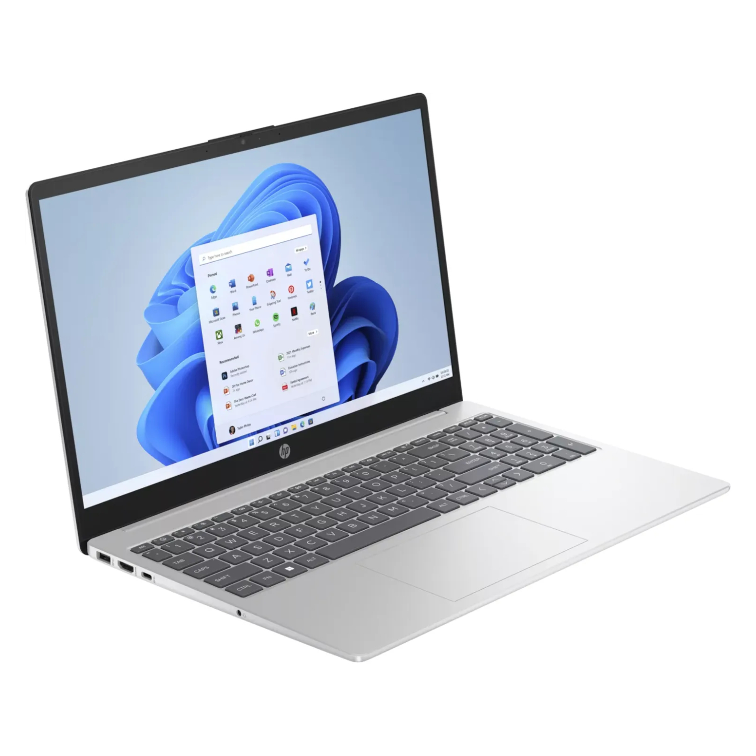 HP 15s, fertig eingerichtet, Notebook RAM, i5 mit 500 GB Intel® Office Prozessor, 15,6 Display, SSD, Silber Pro, Zoll GB 2021 Core™ 8