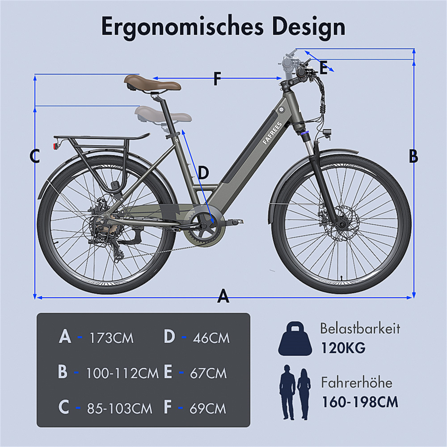 All Zoll, (Laufradgröße: Terrain Unisex-Rad, F26 Grün) E-bike (ATB) FAFREES Bike Pro 26