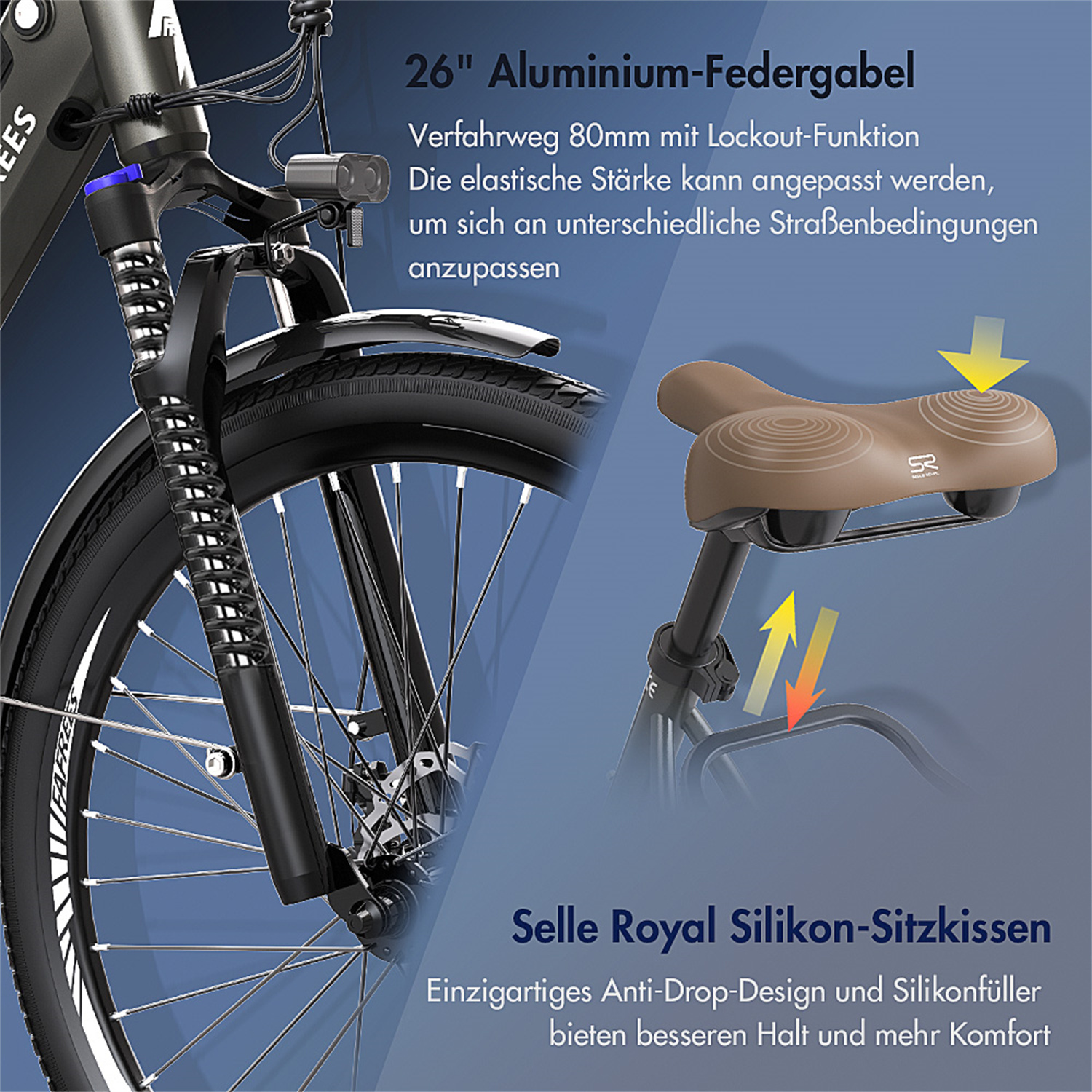 FAFREES F26 Pro E-bike All (Laufradgröße: Terrain Bike 26 Unisex-Rad, Zoll, (ATB) Grün)