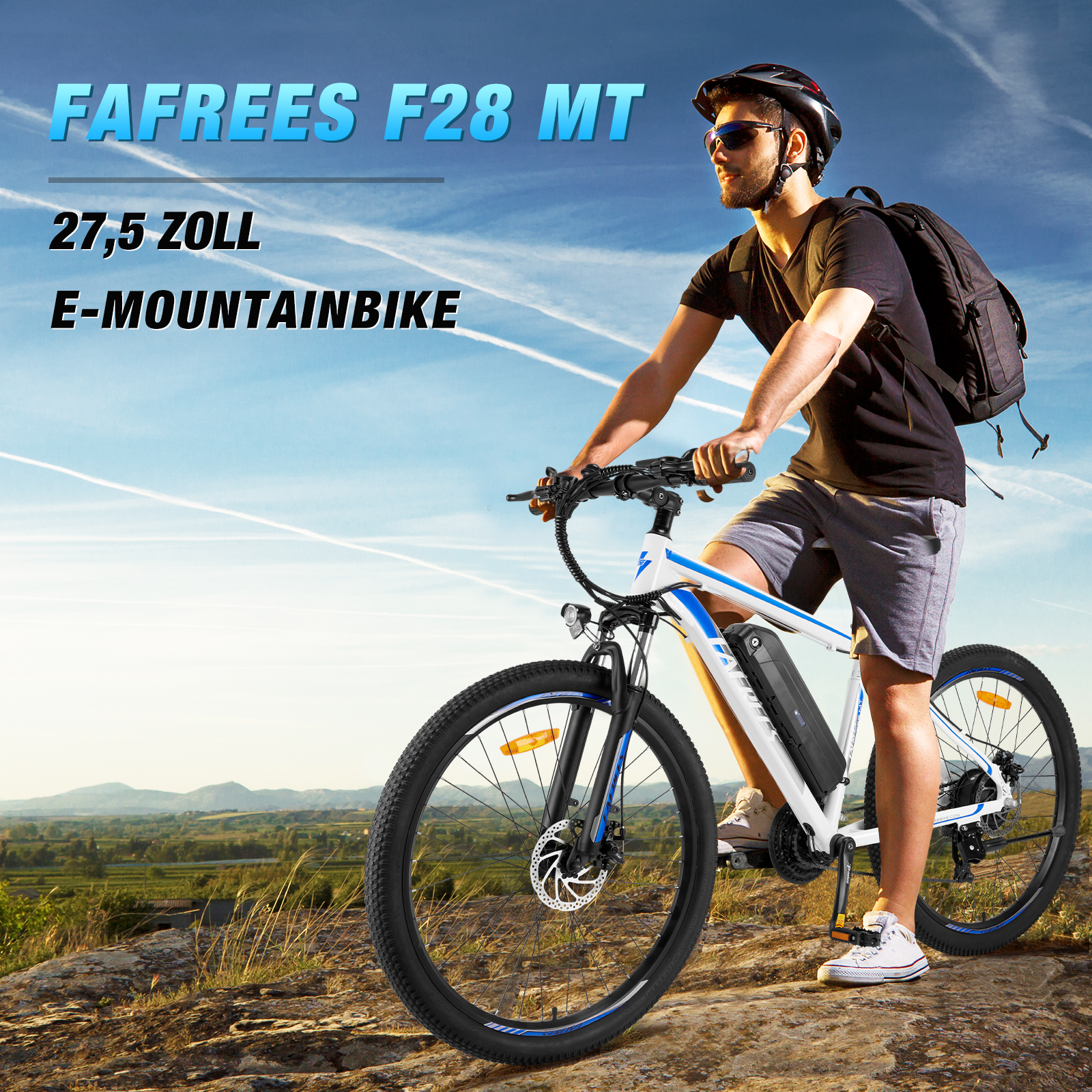 FAFREES F28 MT Terrain (ATB) 27,5 E-bike Schwarz) Zoll, (Laufradgröße: Bike Unisex-Rad, All