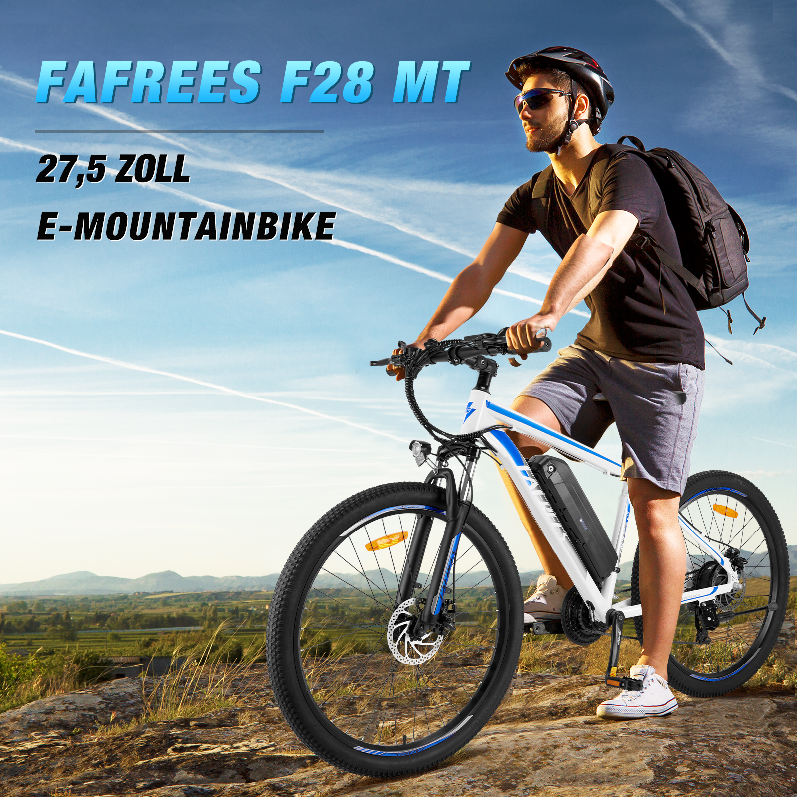 E-bike F28 Terrain (ATB) Unisex-Rad, 27,5 (Laufradgröße: Zoll, All FAFREES Schwarz) MT Bike