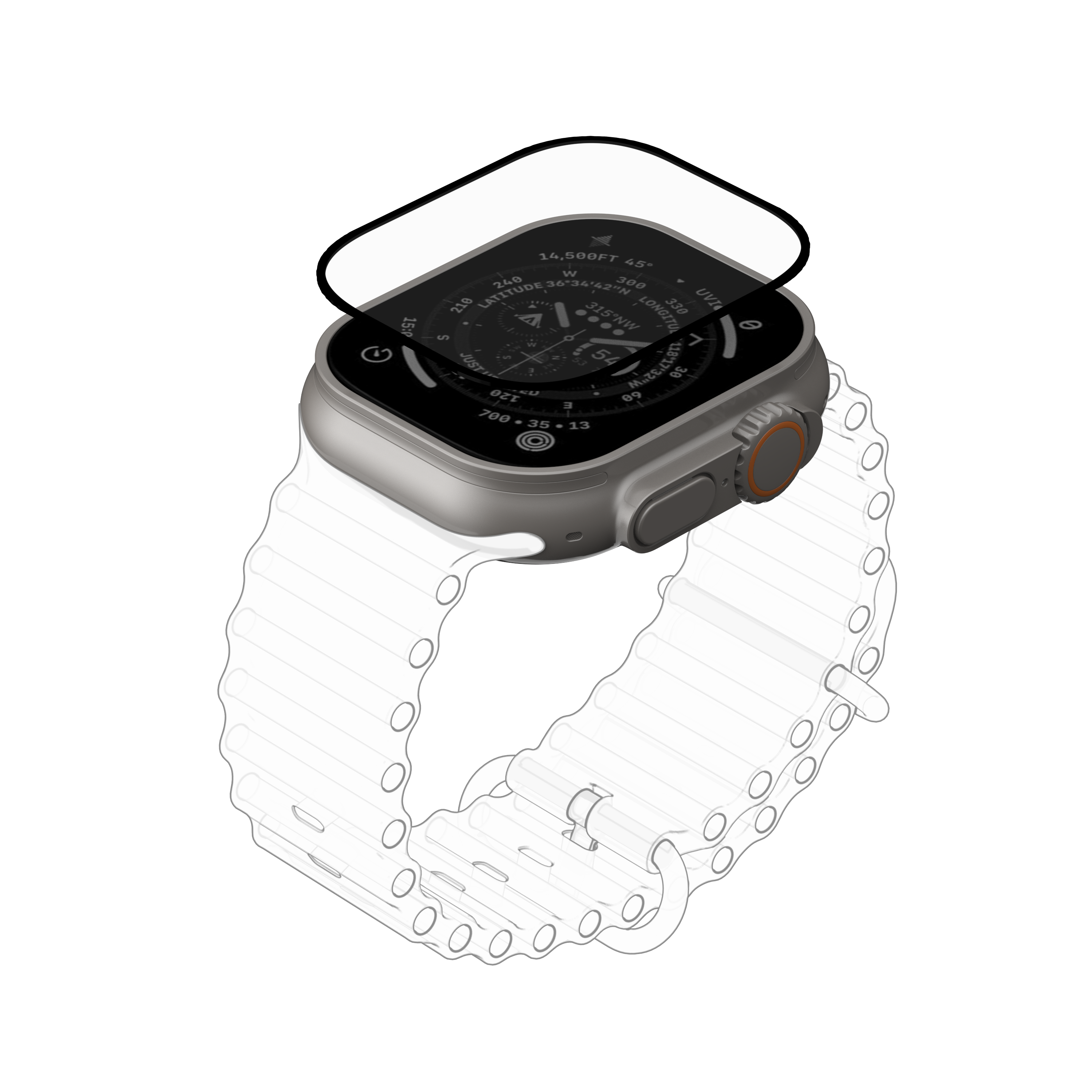 UAG Tempered Glass (49mm)) Glass(für Tempered Apple Ultra Watch