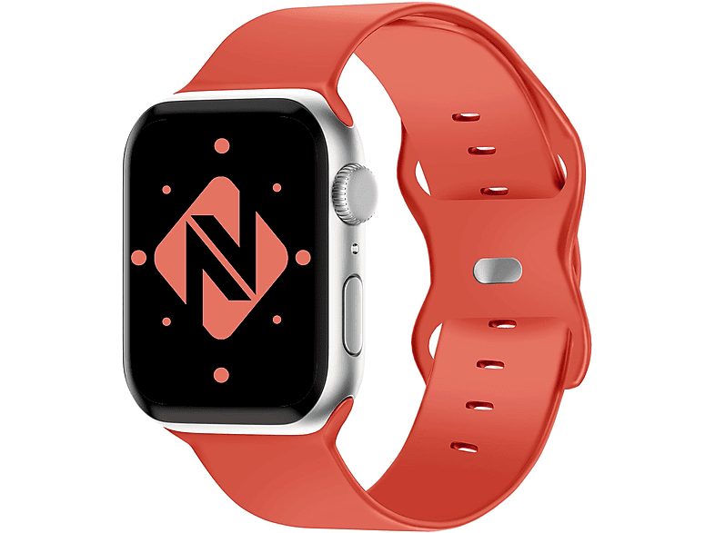 Pastell Smartwatch Silikon NALIA Armband, Rot Watch Apple Apple, Ersatzarmband, 38mm/40mm/41mm,