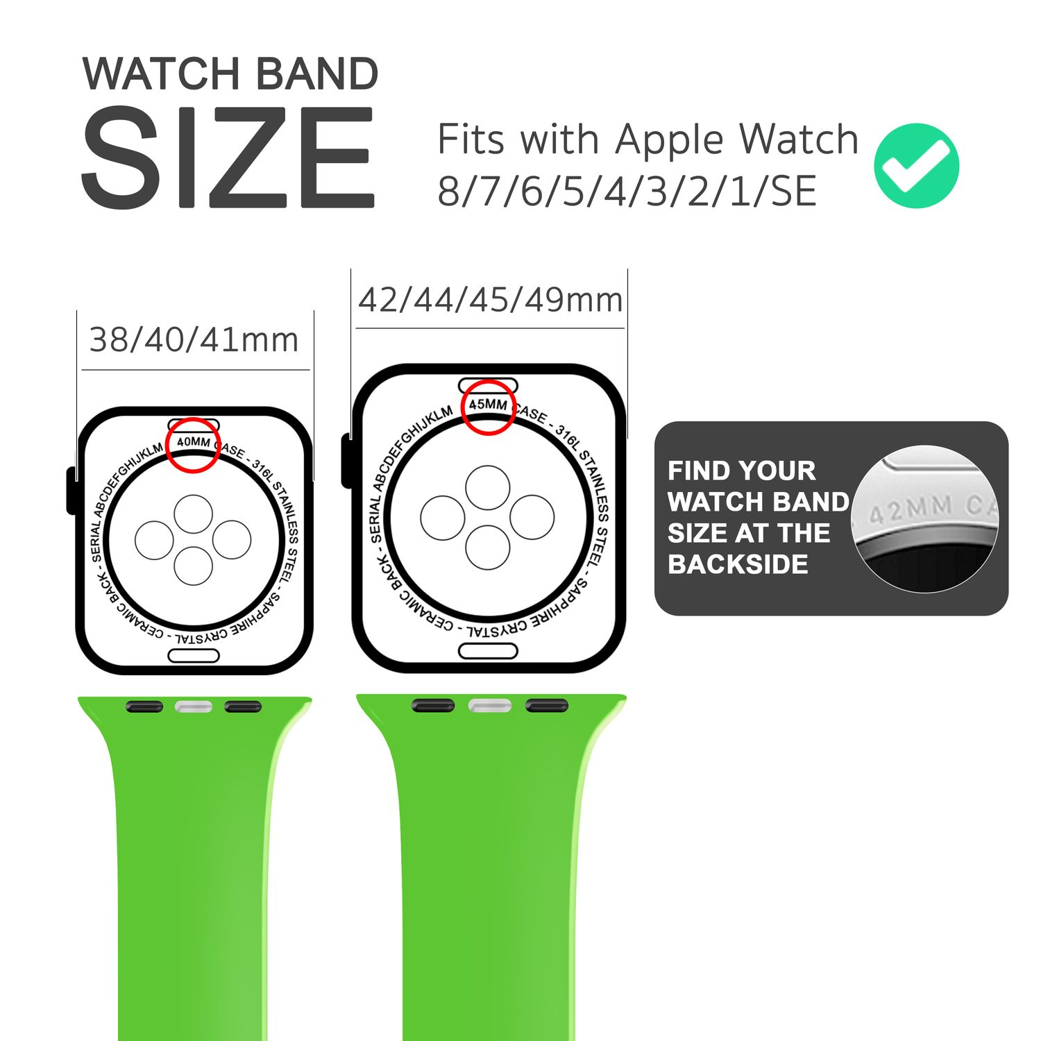 Smartwatch Hellgrün Armband, Apple 38mm/40mm/41mm, Silikon Apple, Watch Ersatzarmband, NALIA