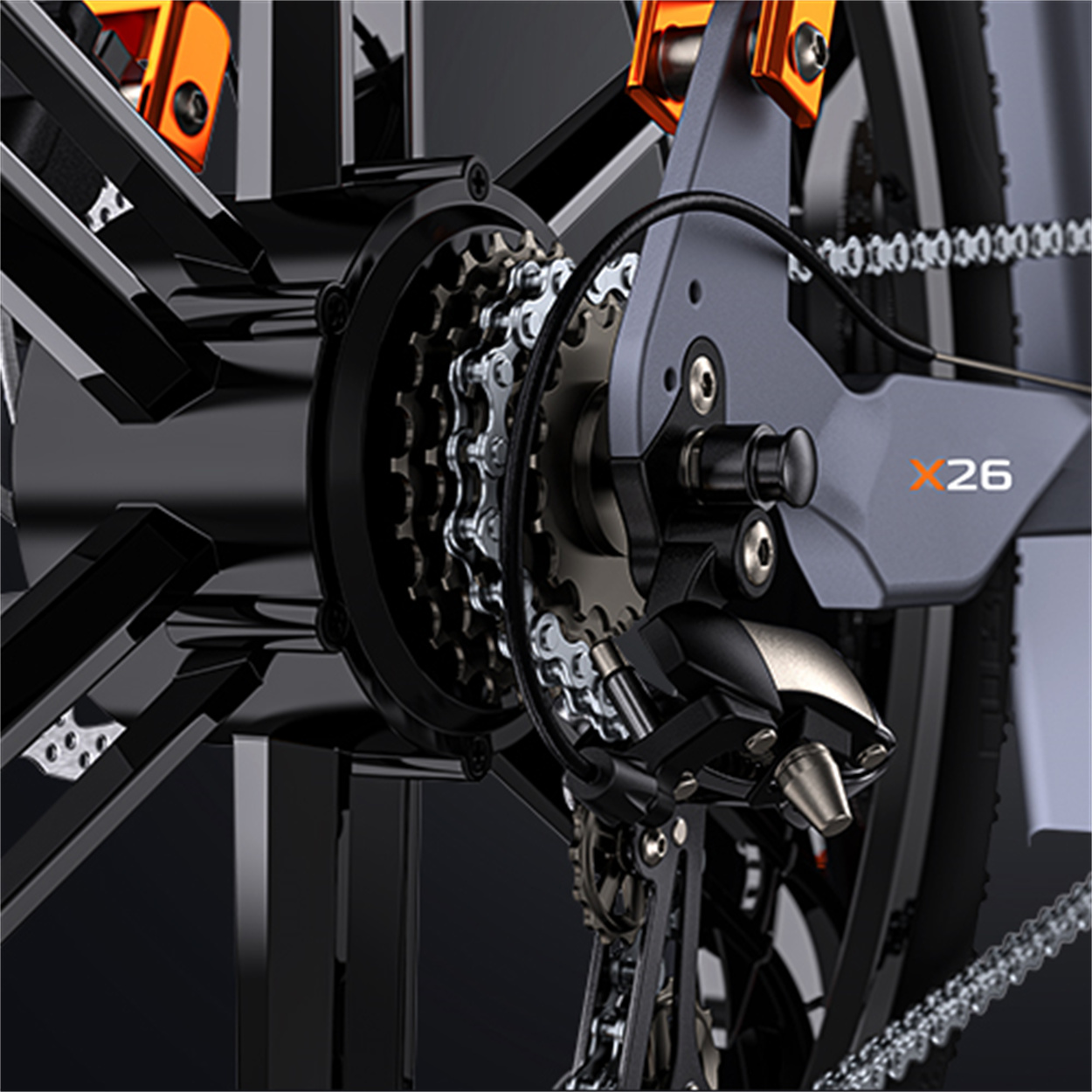 ENGWE X20 E-Motorcycle Unisex-Rad, Terrain (ATB) Bike (Laufradgröße: Zoll, 24 schwarz) All