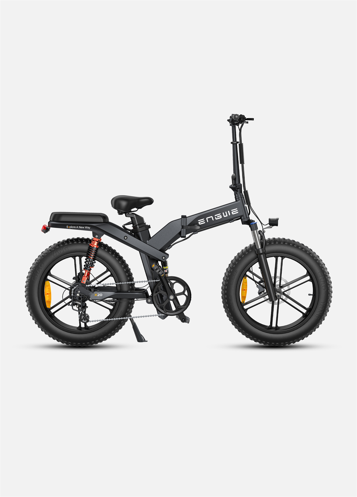 (Laufradgröße: ENGWE schwarz) Zoll, Bike 24 Terrain Unisex-Rad, All (ATB) X20 E-Motorcycle