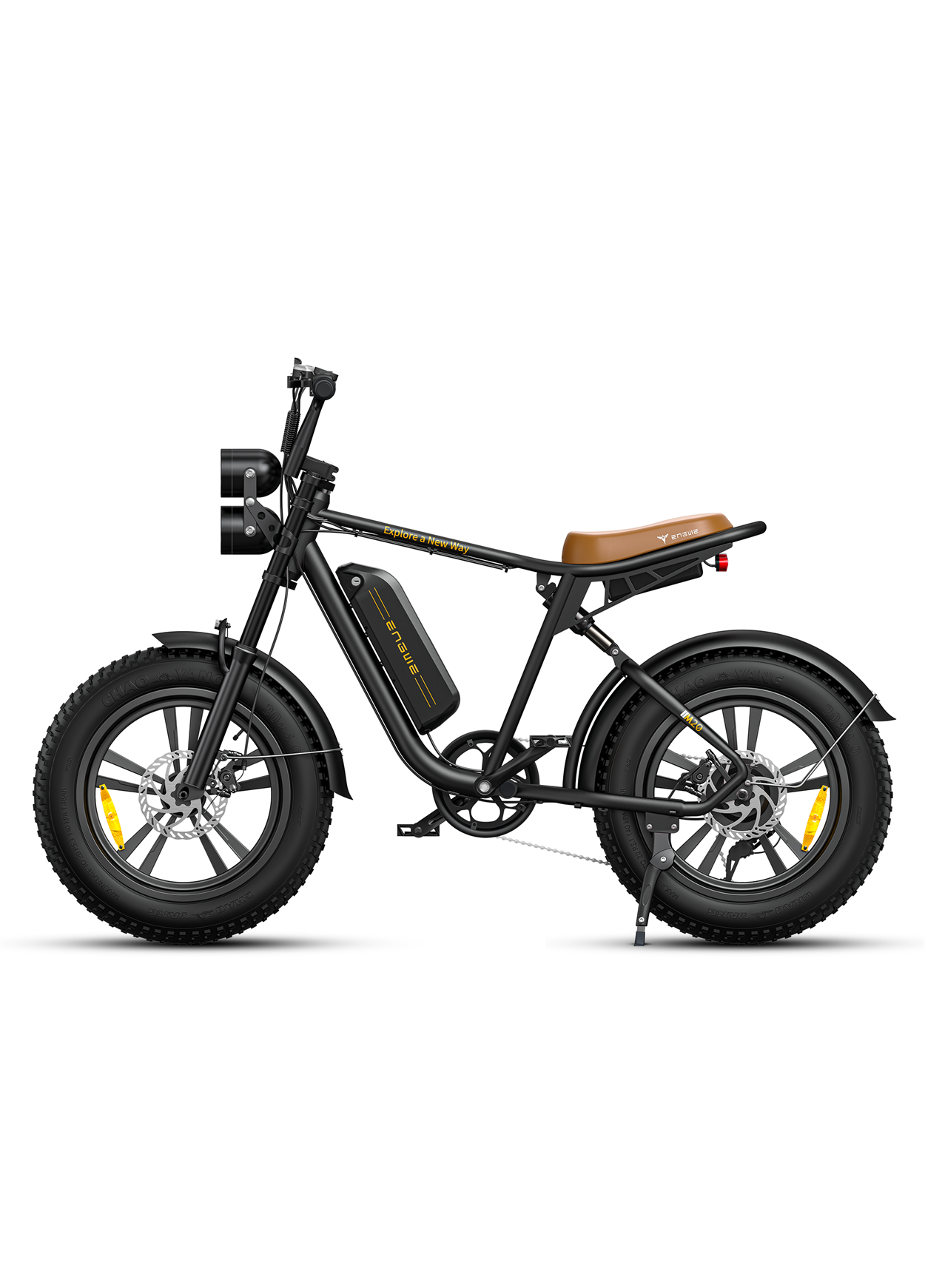 ENGWE M20 E-Motorcycle Citybike schwarz) Zoll, Unisex-Rad, (Laufradgröße: 20