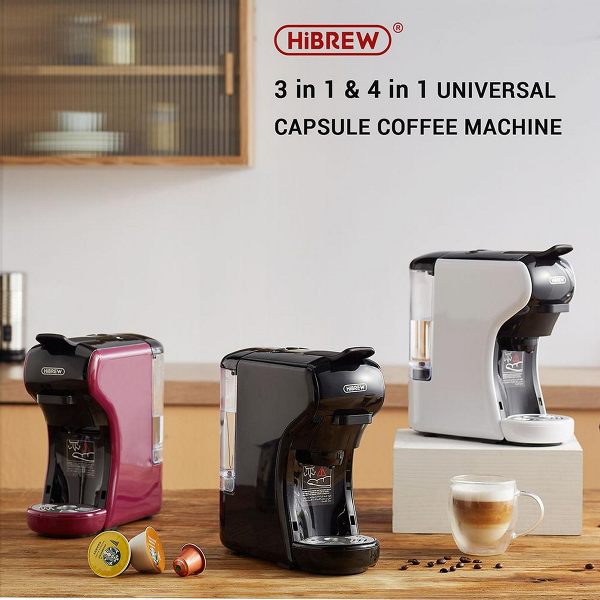 H1A Schwarz HIBREW Espressomaschine
