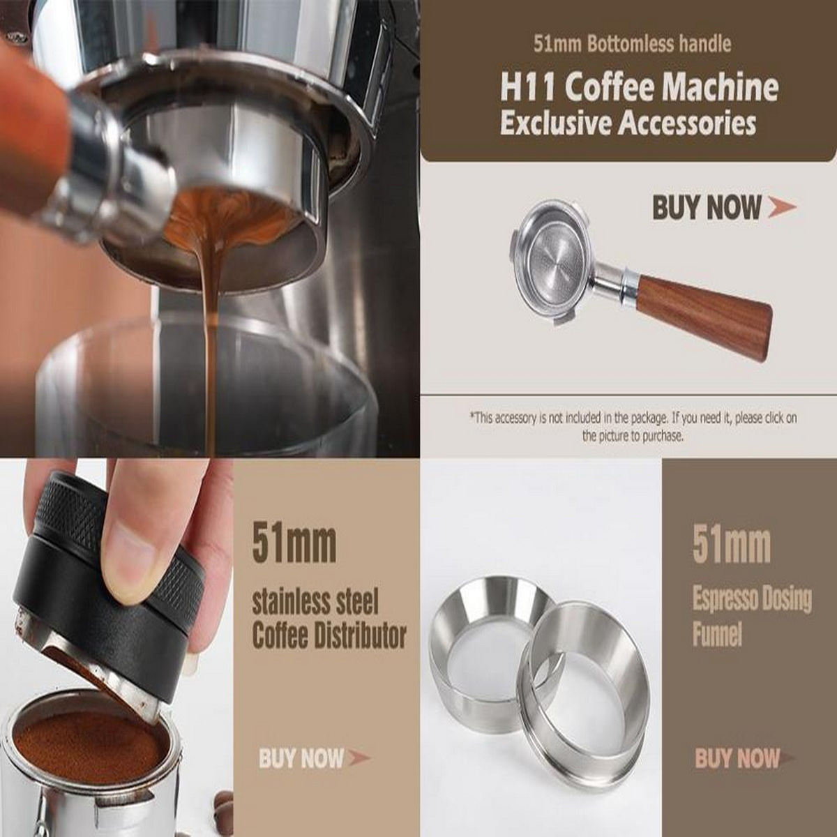 H11 Silber HIBREW Espressomaschine