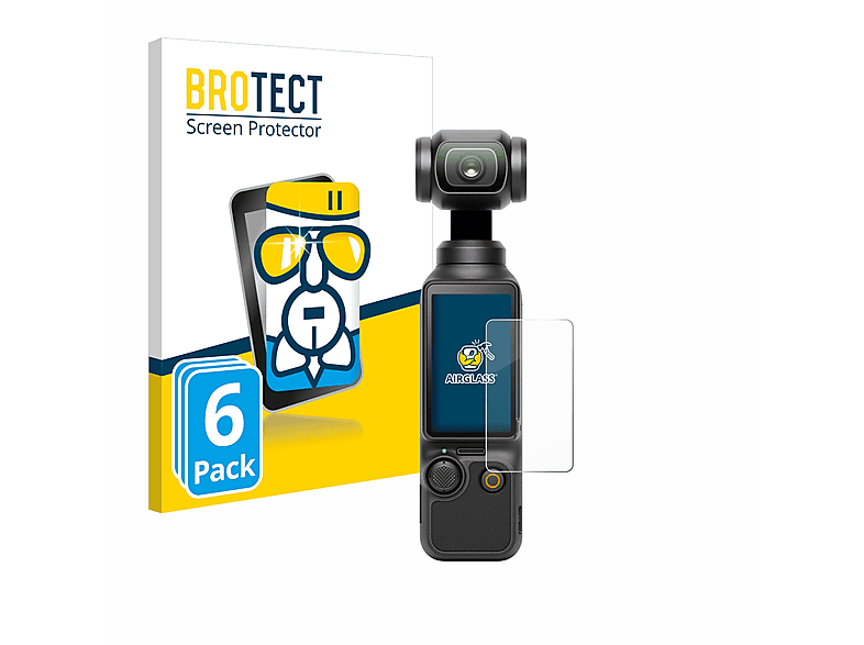 BROTECT Pocket 6x Airglass klare 3) DJI Schutzfolie(für Osmo
