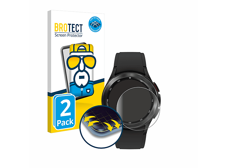 BROTECT 2x Flex Full-Cover 4 Curved 3D Schutzfolie(für Galaxy (42mm)) Samsung Classic Watch