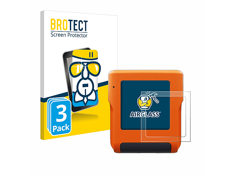 BROTECT 3x Airglass klare Schutzfolie(für ProGlove Mark Display)