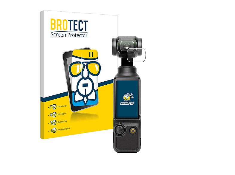 BROTECT Airglass klare 3) Osmo Pocket Schutzfolie(für DJI