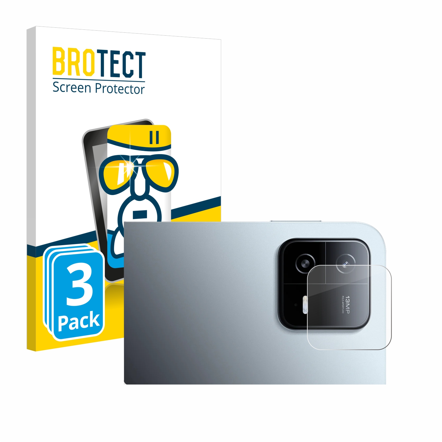 BROTECT 3x Pad 6) Schutzfolie(für klare Airglass Xiaomi