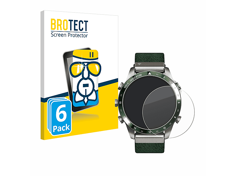 BROTECT 6x Airglass klare Schutzfolie(für Garmin Marq Golfer Gen 2) | Smartwatch Schutzfolien & Gläser