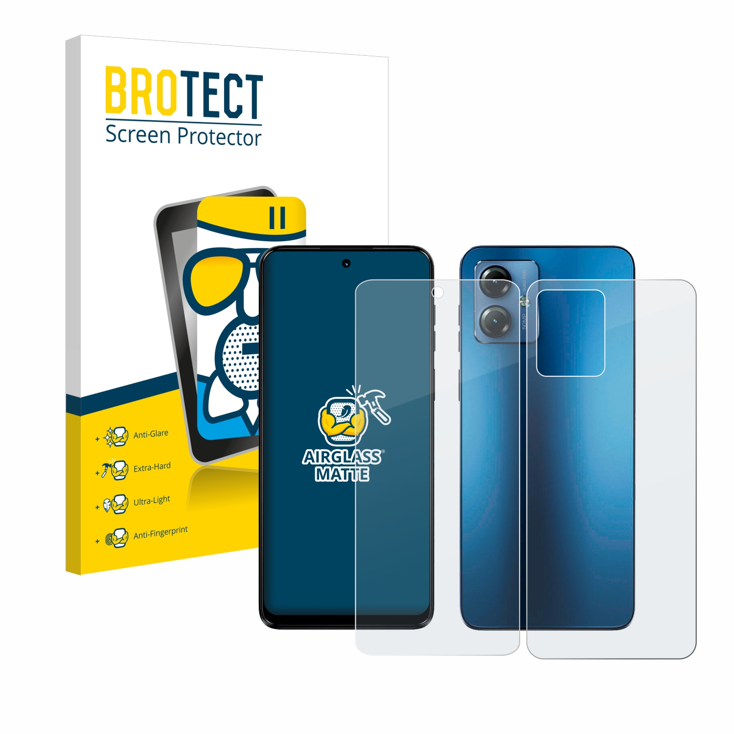 BROTECT Airglass matte Schutzfolie(für Motorola G14) Moto