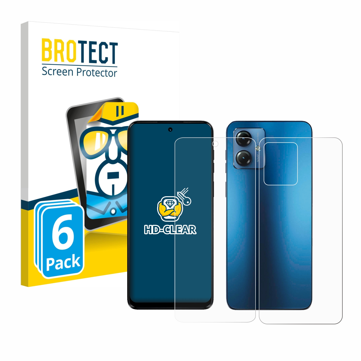 G14) klare Motorola 6x Schutzfolie(für Moto BROTECT