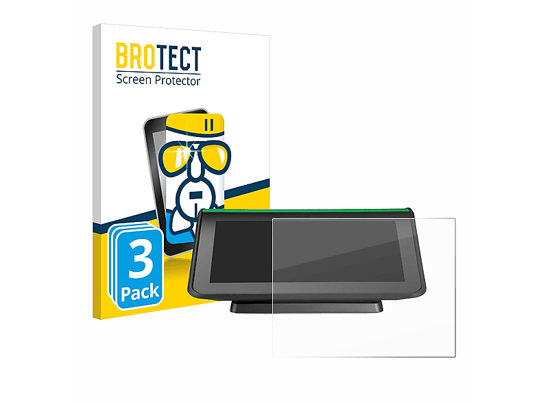 BROTECT 3x Airglass klare Schutzfolie(für Hella Gutmann Mega Macs 66)