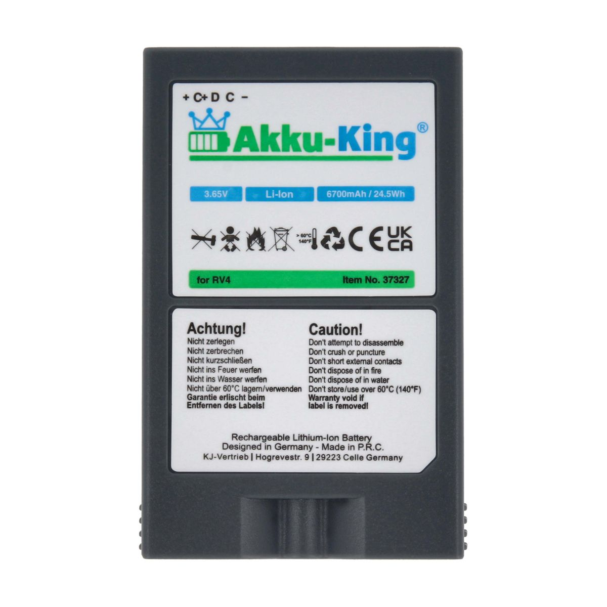Volt, mit Geräte-Akku, 6700mAh AKKU-KING Ring Li-Ion Akku 8AB1S7-0EN0 kompatibel 3.7