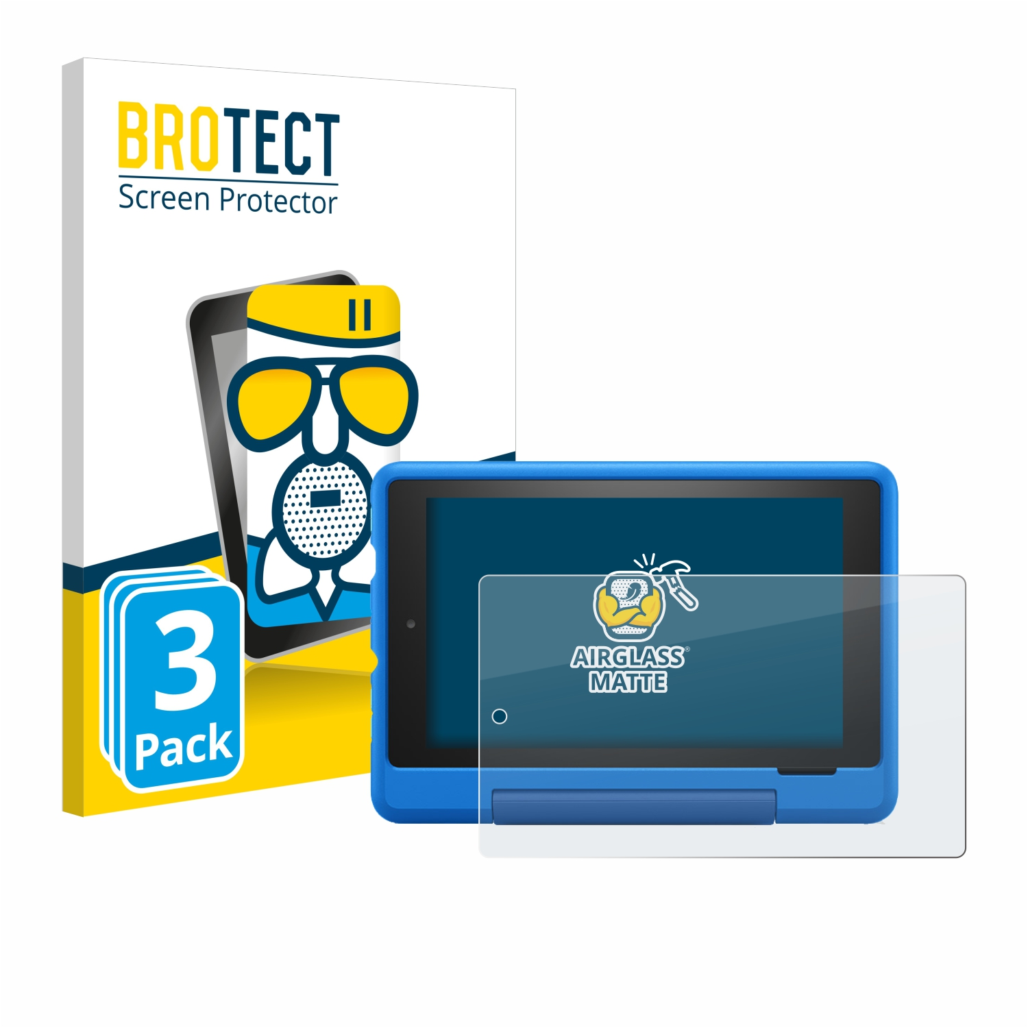 BROTECT Airglass Schutzfolie(für Fire Kids 3x Amazon (2019)) matte Pro 7