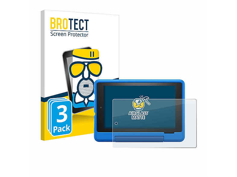 BROTECT 3x Airglass matte Schutzfolie(für Amazon Fire 7 Kids Pro (2019)) | Tabletschutzfolien