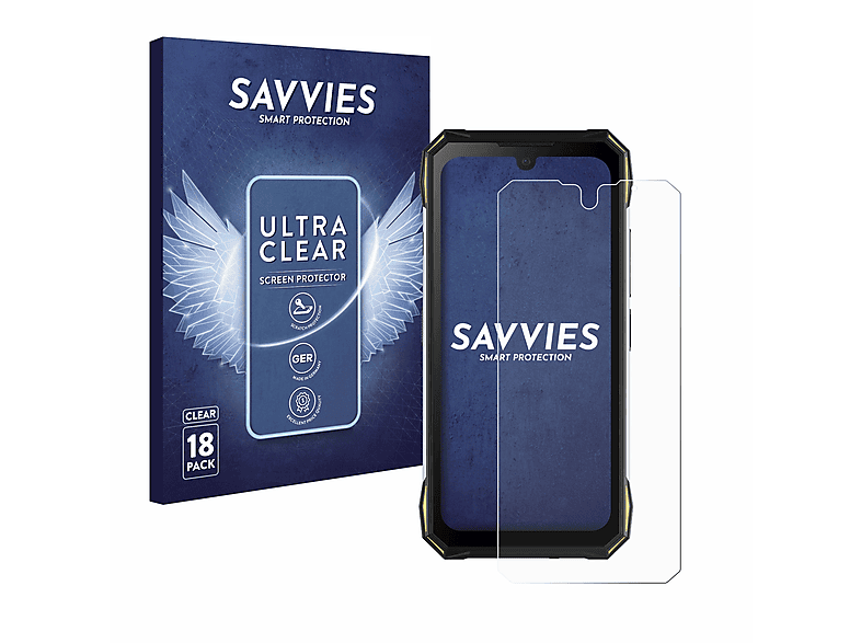 SAVVIES 18x klare Schutzfolie(für S89 Pro) Doogee