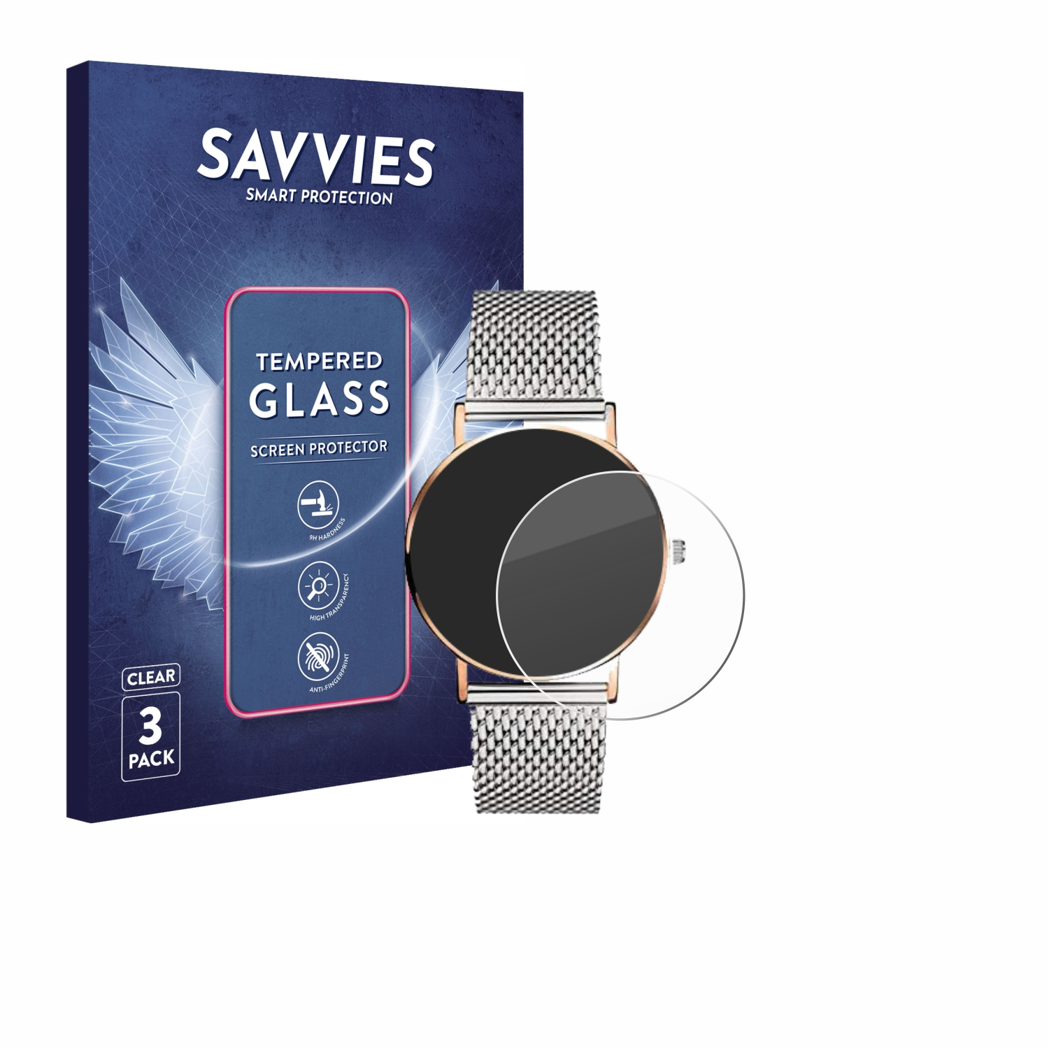 SAVVIES 3x 9H klares LT-0104-MQ) Schutzglas(für Liebeskind