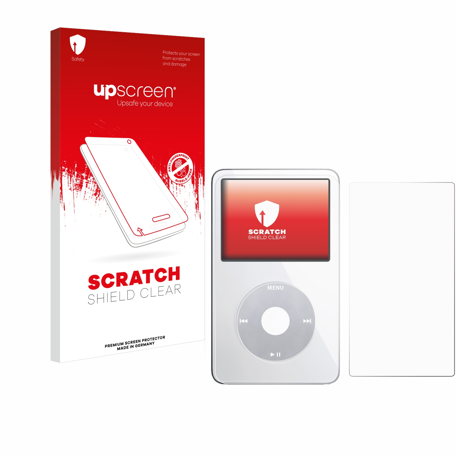 klare (Display+Rückseite)) Schutzfolie(für Kratzschutz UPSCREEN Video Apple iPod Classic