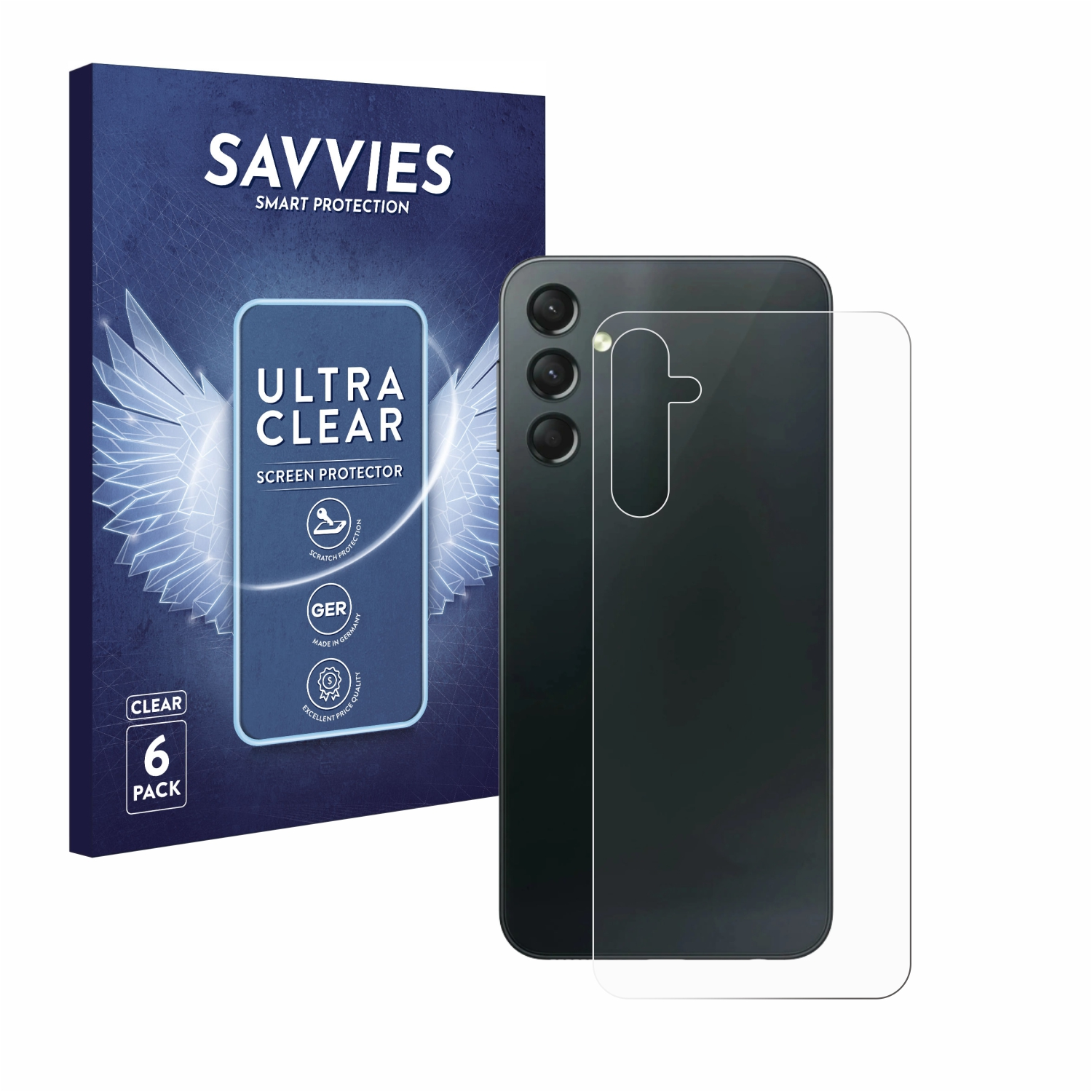klare Galaxy SAVVIES Schutzfolie(für 6x 4G) A24 Samsung