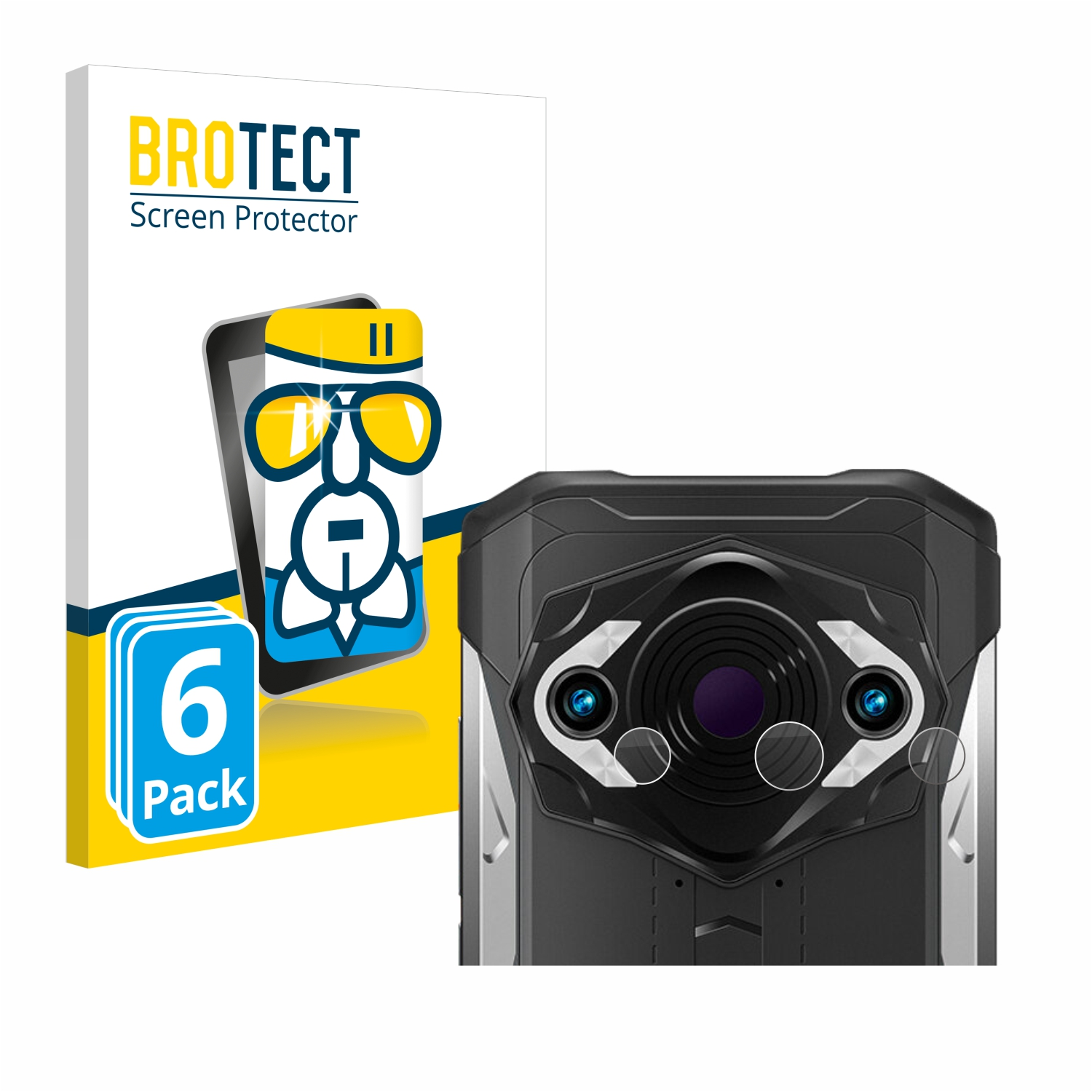 BROTECT 6x Airglass (NUR Kamera)) klare Pro S98 Schutzfolie(für Doogee