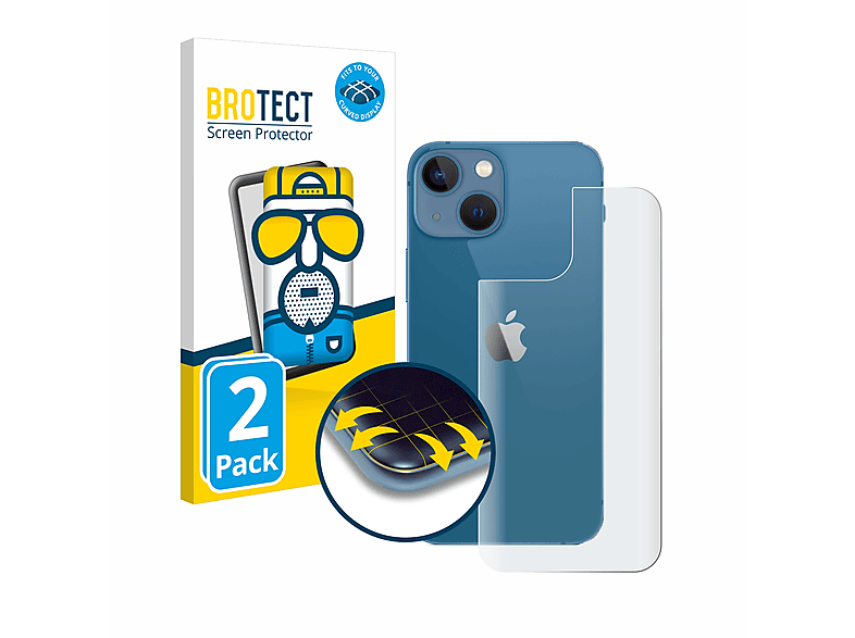 BROTECT 2x matt Full-Cover Schutzfolie(für 13 Curved Flex mini) Apple 3D iPhone