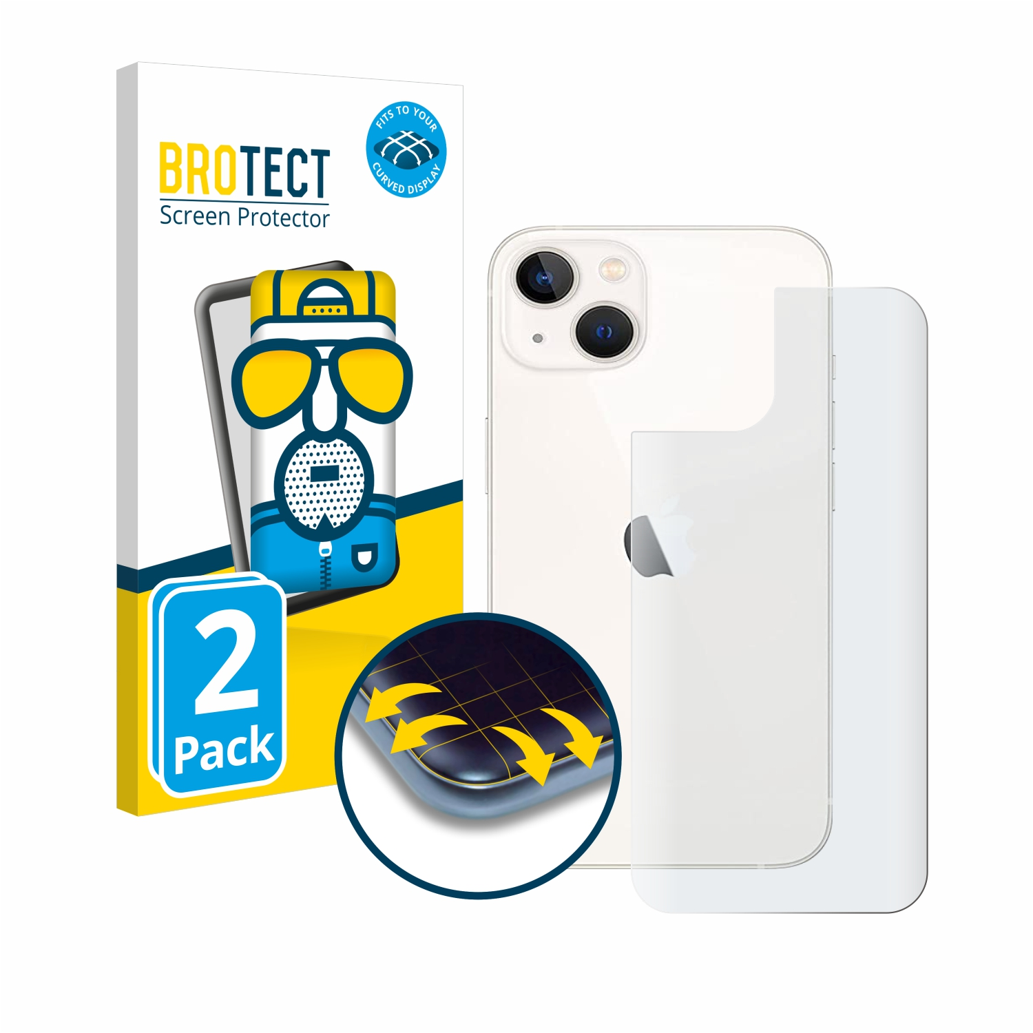 Full-Cover Schutzfolie(für BROTECT 13) matt 3D Apple Flex 2x Curved iPhone
