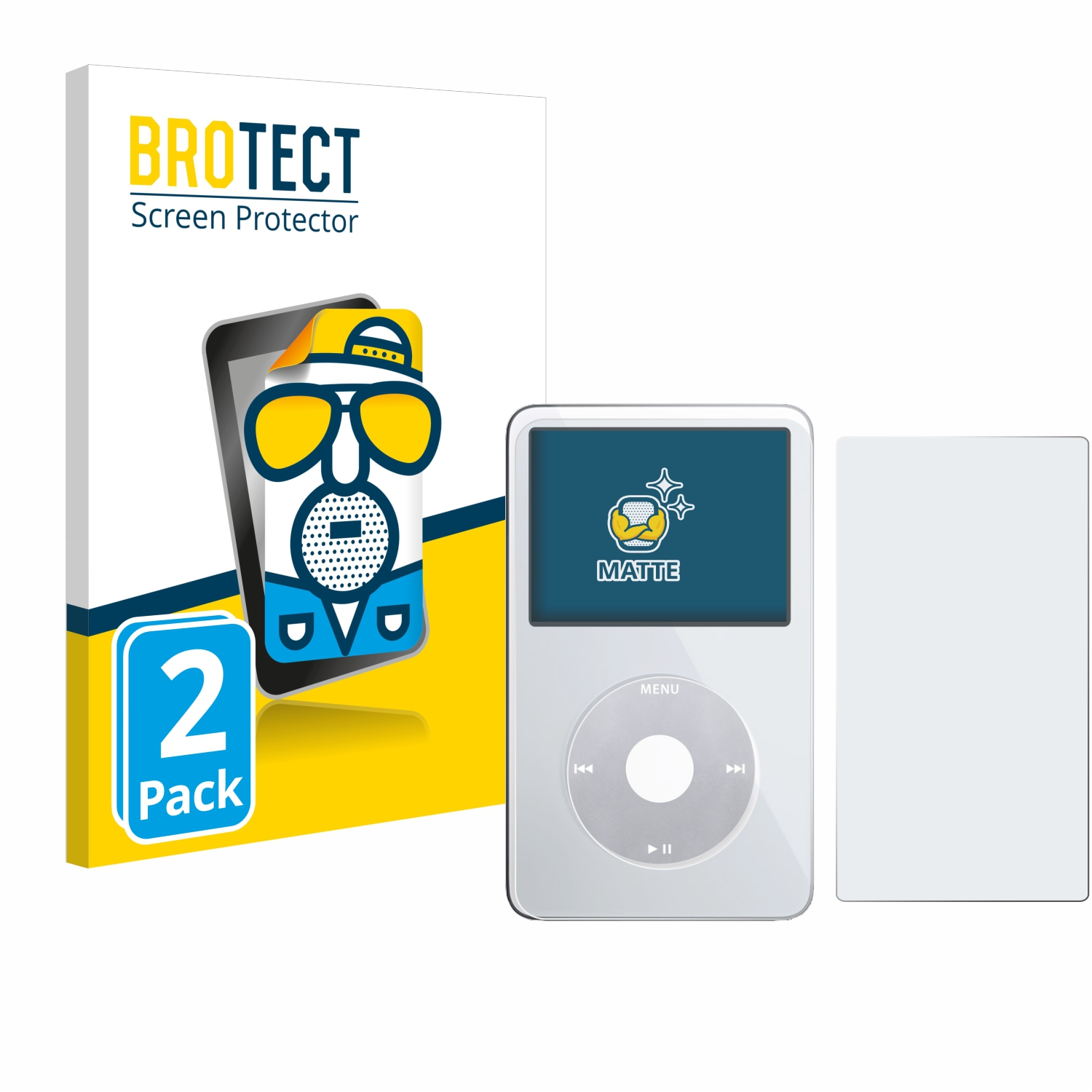 BROTECT 2x matte Schutzfolie(für Video Apple iPod Classic (Display+Rückseite))