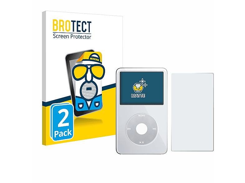 BROTECT 2x matte Schutzfolie(für iPod Classic Apple Video (Display+Rückseite))