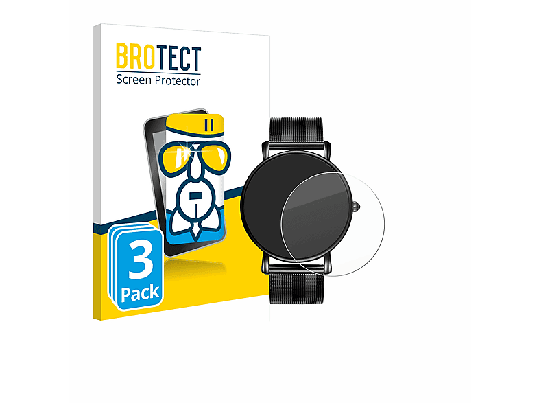 BROTECT 3x Airglass klare Schutzfolie(für HDSM-19003-1) Burei Watch