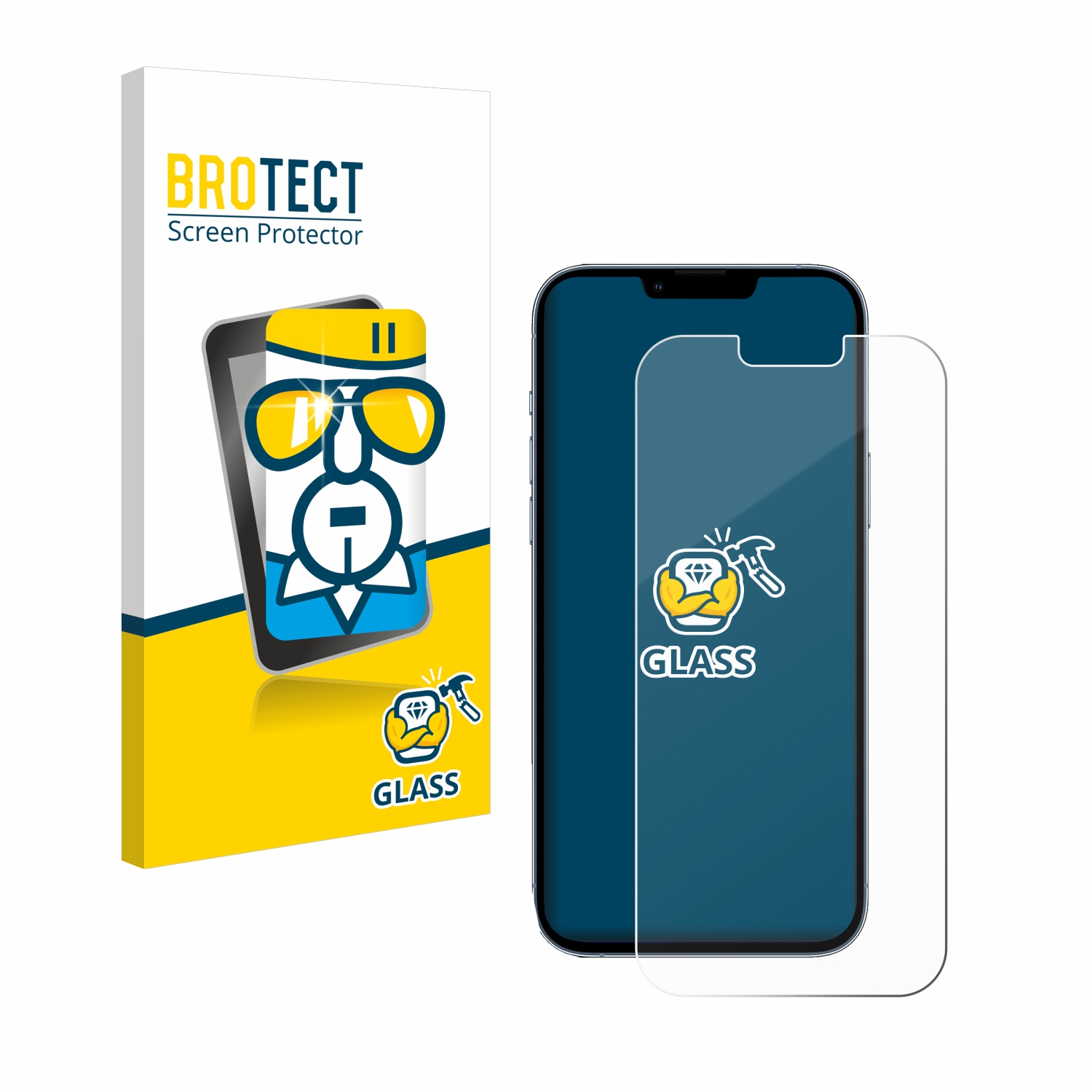 BROTECT 9H klares Pro Schutzglas(für iPhone Apple Max) 13