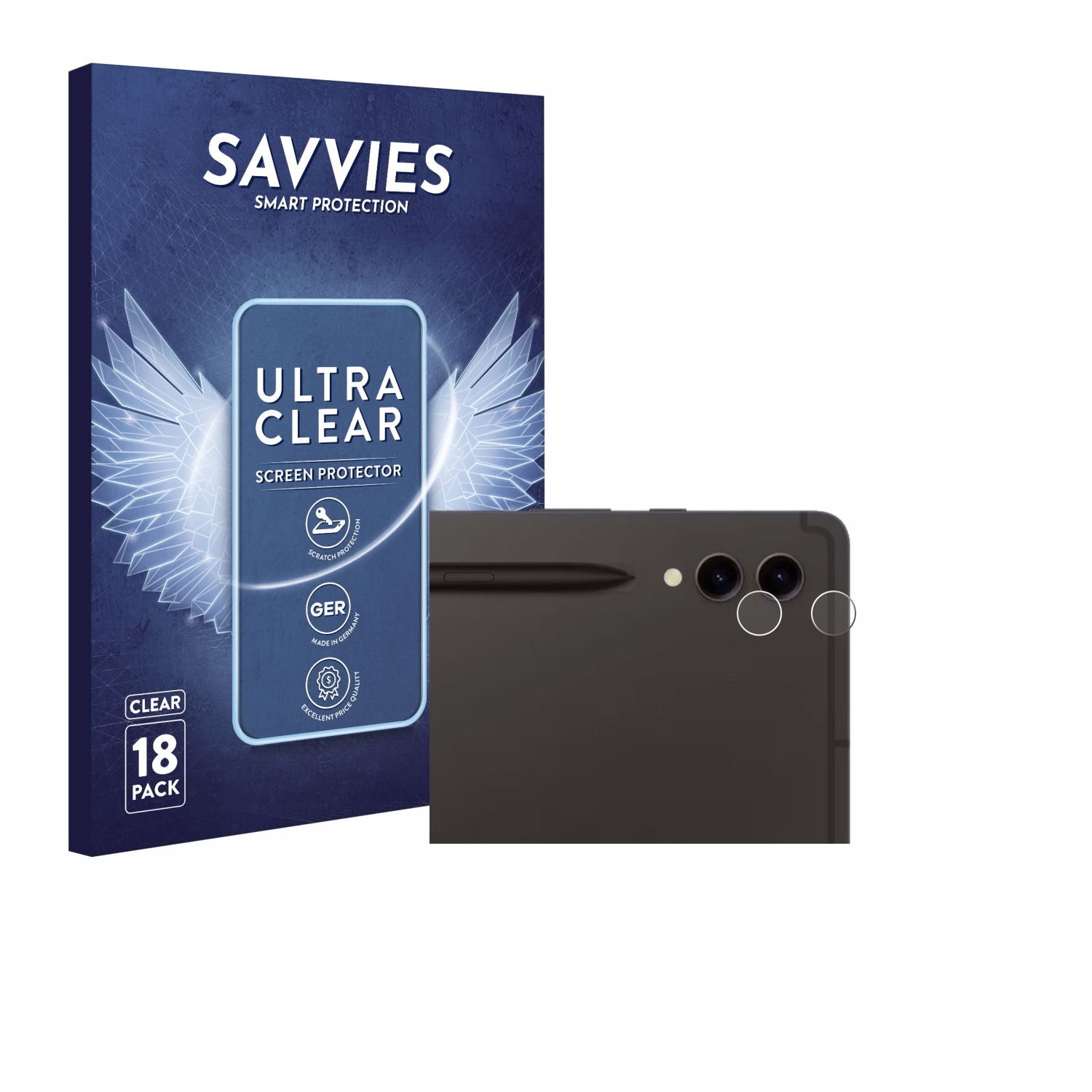 SAVVIES 18x klare Schutzfolie(für Samsung 5G) S9 Tab Galaxy Ultra