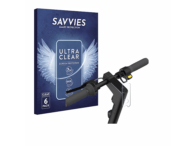 SAVVIES 6x klare Schutzfolie(für Segway Ninebot KickScooter MAX G2D)