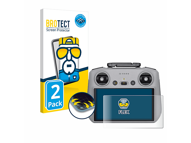 brotect Pellicola Protettiva per DJI RC Pro 2 Protezione Schermo (2 Pezzi) [ Trasparente, Anti-Impronte