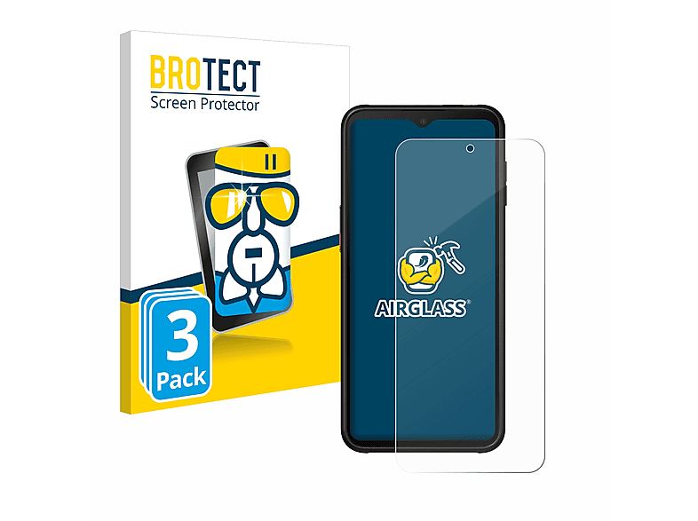 BROTECT 3x klare Schutzfolie(für Edition) Enterprise Galaxy Airglass 6 Samsung Pro Xcover