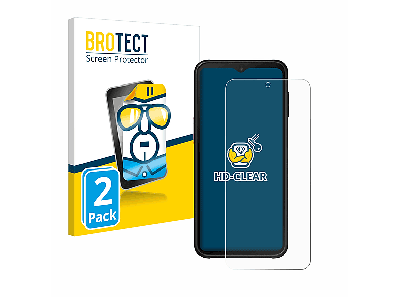 BROTECT 2x klare Schutzfolie(für Samsung Galaxy Xcover 6 Pro Enterprise Edition)