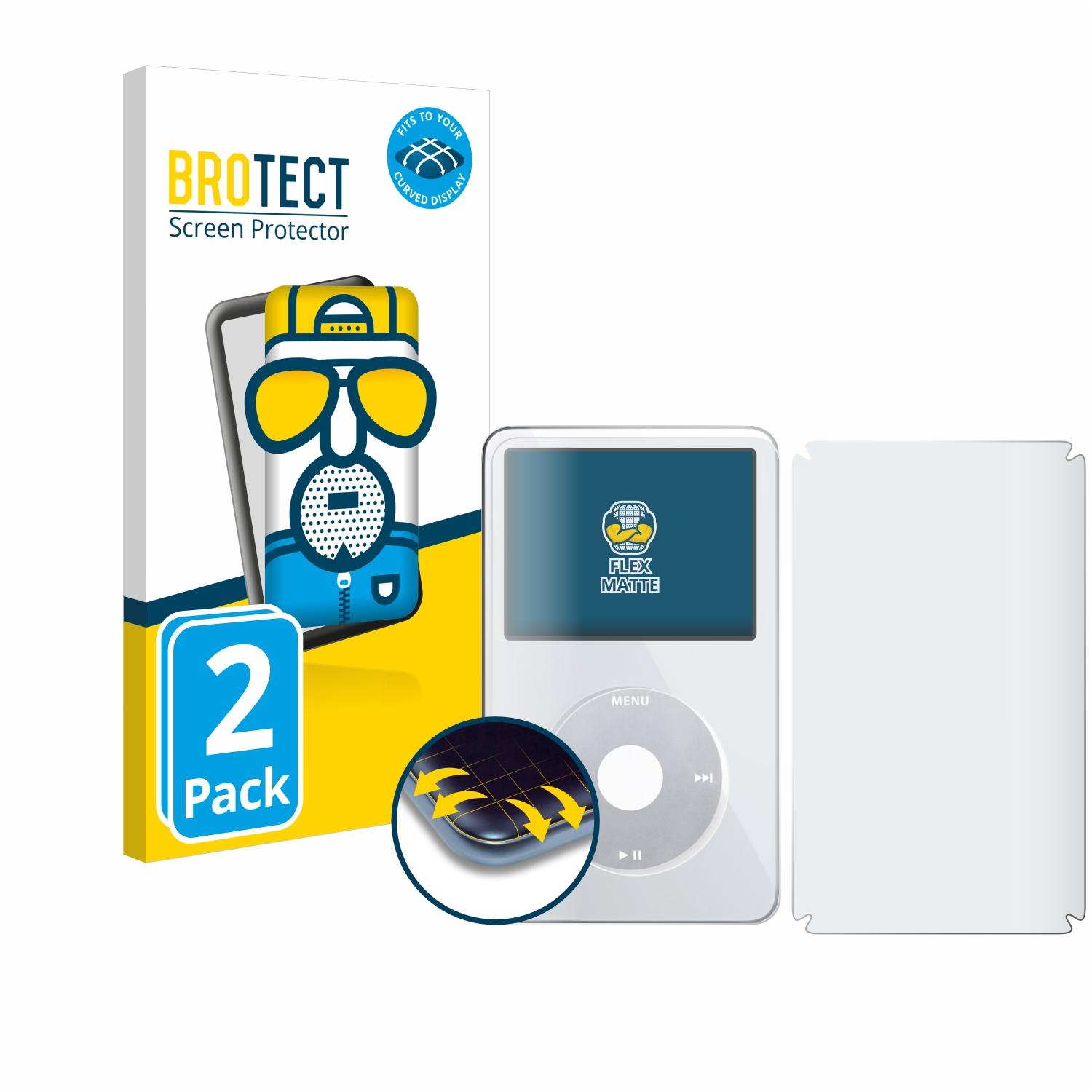 Video Schutzfolie(für Curved Classic BROTECT Full-Cover Flex 2x iPod 3D Apple (Display+Rückseite)) matt