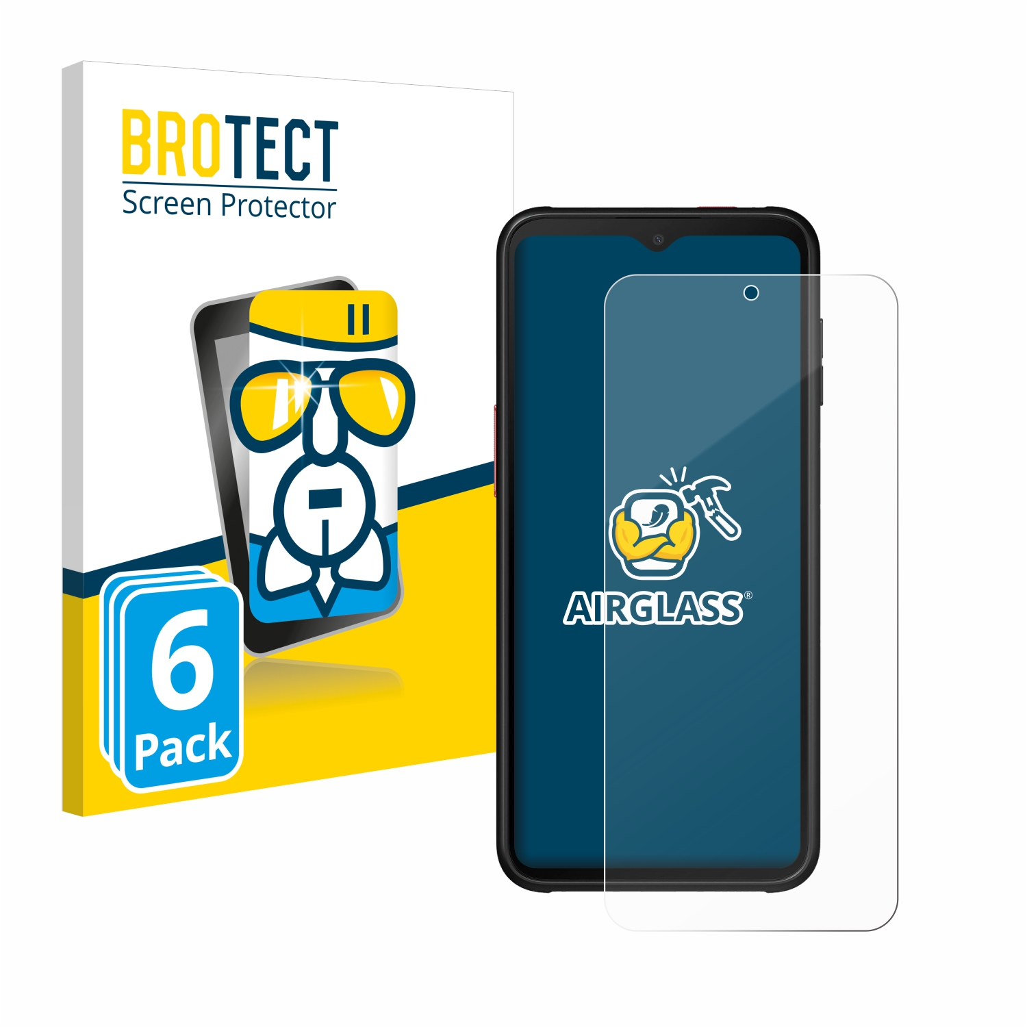 BROTECT 6x Airglass Xcover klare Samsung Enterprise Pro Galaxy Schutzfolie(für Edition) 6